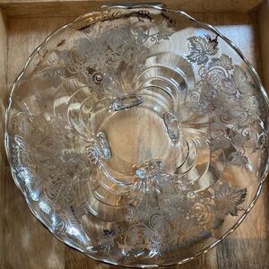 SILVER OVERLAY | round platter